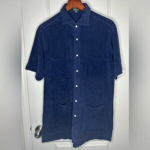 Sid Mashburn Marquez Shirt - Navy Terry - Medium